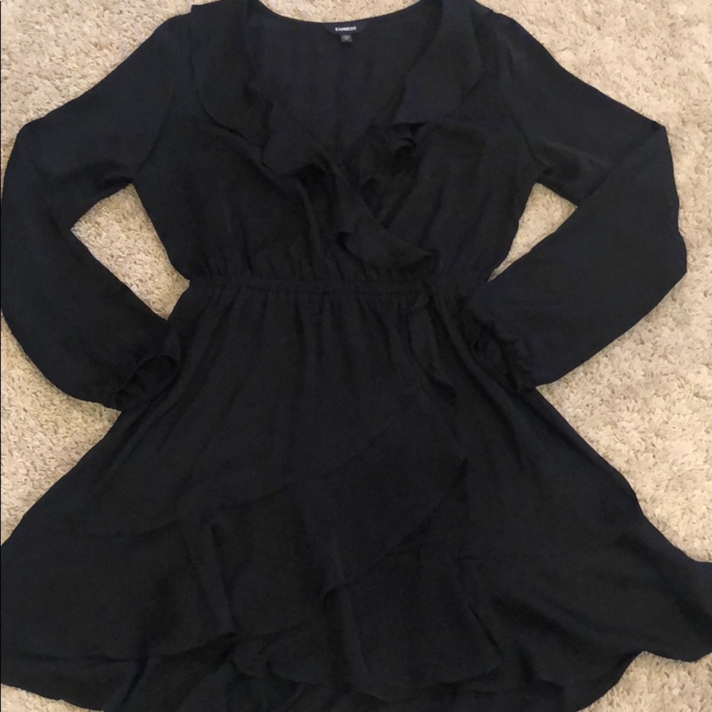 Black express wrap dress